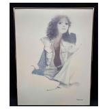 Vintage Christine Rosamond Summer Mood Print  X9