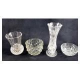 Lot of 4 Misc Pressed Glass Items
