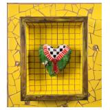Claudia Pandolfi Mixed Media Mosaics Heart X1