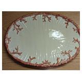 Retired Fitz & Floyd Oceana 18" Oval Serving Plat
