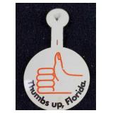 27 Vintage Thumbs Up Florida Tin Buttons