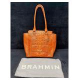 Brahmin Duxbury Satchel In Mango Orange Melbourne