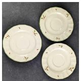 3 Retired Nova Studios Holiday Season Saucers