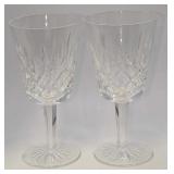 2 Waterford Crystal Lismore White Wine Glasses A
