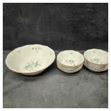 Green Ming Mitterteich Bavaria Germany Bowl Set La