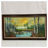 Tranquil Lakeside Scene Lake Reflection Scenery La