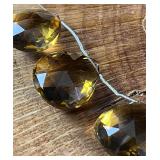 Honey Quartz Large Faceted Beads Teardrop 7ct