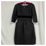 Classic Black Manuel Pertegaz Textured Ribbed Dres