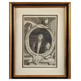 Framed Engraving of George Morley, Bishop Of Winch