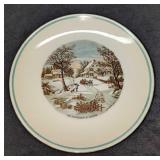Ives Courier & "The Homestead In Winter" Plate