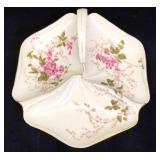 Vintage Limoges Porcelain 3 Section Serving Dish B