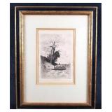 Theophile Navasse Chauvel Apres la Pluie Etching A