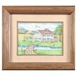 Original Art Work by Gayle Sauers Framed Signed