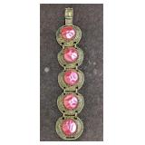 Vintage Pink Thermoset Large Cuff Bracelet