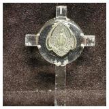 Sterling Silver Saint Mary Miraculous Medal Plasti