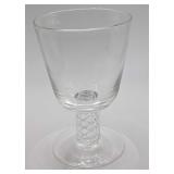 Steuben Crystal Water Goblet With Air Twist Stem D