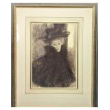 Framed Gustav Klimt Portrait Of A Lady Print