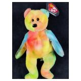 Retired Beanie Baby Garcia Tie Dye Bear Error Tag