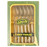 Six Vintage Gense Stainless Steel Demitasse Spoons