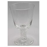 Steuben Crystal Water Goblet With Air Twist Stem E