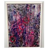 Signed Original Abstract Acrylic Paper "The Thrill