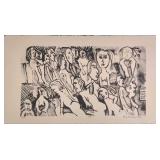 Kim Mosley (20th Century) Signed Woodblock Print