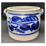 Vintage Ceramic Salt Glaze Flower Floor Planter