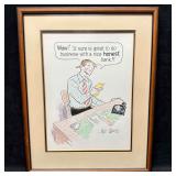 Honest Bank Bill Perry Original Sketch Framed Art