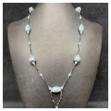 Venetian Murano Art Glass Lamp Work Bead Light Blu