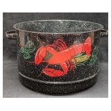 Black Speckled Enamel Seafood Stock Pot