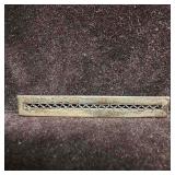 Sterling Silver Triangular Pattern Cut Out Bar Bro