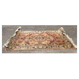 Small Tabriz Style Rug With Tassels