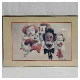 Robert Owen Clown Print The Burbank Six Clowns Lar