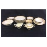 Vintage Crown Potteries Co Porcelain Set