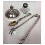 Random Silver Plated Lot + Salt Shaker
