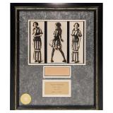 Framed Singer Actress Fanny Brice Cut Autographed