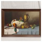 Still Life Painting Fruit Flowers and Game Dead Du