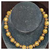 Vintage Italian Murano Art Glass Bead Necklace G