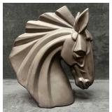 Matte Black Horse Sculpture