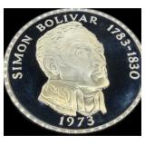 1973 Panama 20 Balboa Sterling Silver Proof Coin