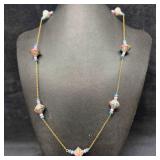 Murano Venetian Lamp Work Art Glass Baby Blue Pink