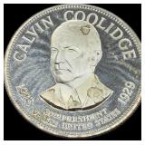 Calvin Coolidge Sterling Silver Presidential Coin