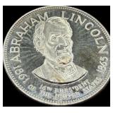 Abraham Lincoln Sterling Silver Presidential Coin