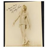 1940s Signed Photo Famous Ice Skater Dorothy Lewis