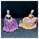 Pair of Royal Doulton Figurines Reverie HN 2306 an