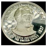 Andrew Jackson Sterling Silver Presidential Coin