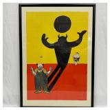 Robert Storm Petersen Framed Circus Themed Clown A