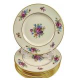 8 Vintage Retired Lenox Rose Bread & Butter Pl