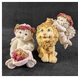 Two Dreamsicles Figurines Lion and baby (1) "Heart