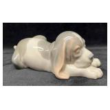 Vintage Lladro Porcelain Sleepy Pup Beagle Puppy #